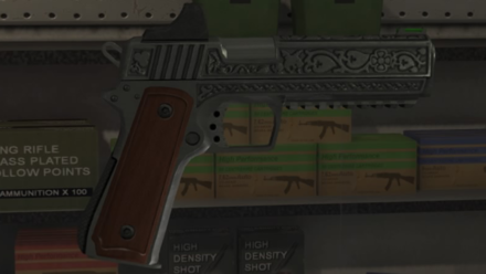 GTA V - Heavy Pistol Skin - Etched Wood Grip Finish