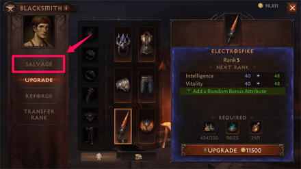 Diablo Immortal - Blacksmith Salvage Button.png