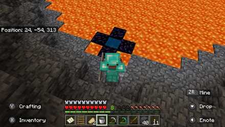 Minecraft - creating Obsidian