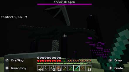 Minecraft - defeating the Ender Dragon