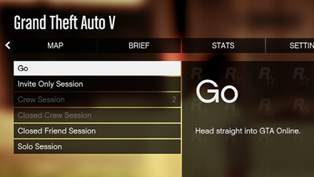 Grand Theft Auto V (GTA V) - GTA Online Sessions