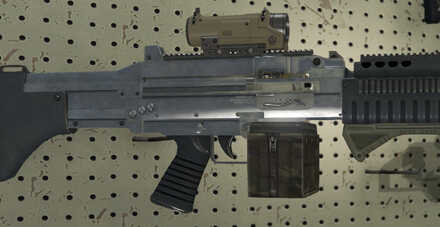 GTA V - Combat MG Skin - Platinum tint