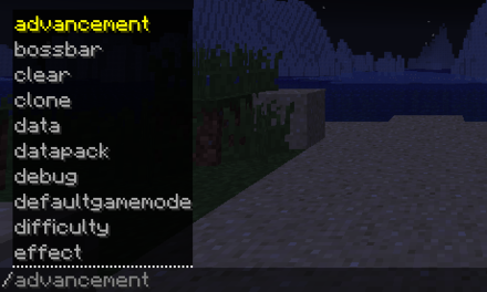 Minecraft - entering Commands