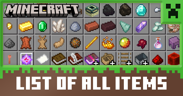 Minecraft All Items And How To Make Them