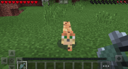 Pocket Edition uses Touchscreen controls