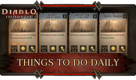 Diablo Immortal - Things to Do Daily