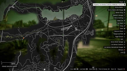 Los Santos Customs (Blaine County) Map