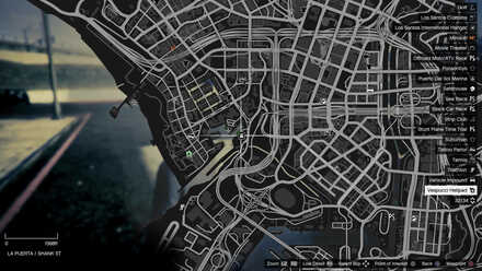 Vespucci Helipad Map