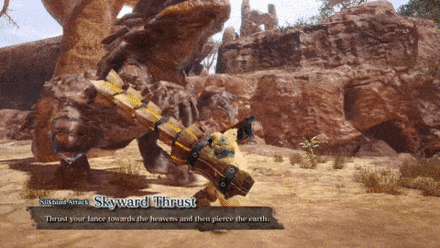 MH Rise Sunbreak - Lance Skyward Thrust Silkbind Atack