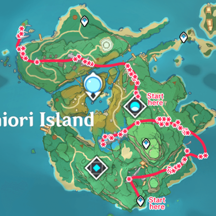 Genshin - Crystal Marrow Farming Route