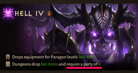 Diablo Immortal - Dungeon Party Requirement