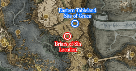 Elden Ring - Located Near Eastern Tableland Map