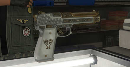 GTA V - Pistol .50 Skin - Platinum Pearl Deluxe Finish