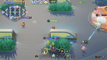 Pokemon UNITE - Decidueye Stealing Wild Pokemon Using Leafage.gif