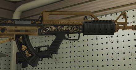 GTA V - Bullpup Rifle Skin - Gilded Gun Metal Finish