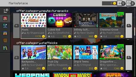 Minecraft - Bedrock Edition Marketplace
