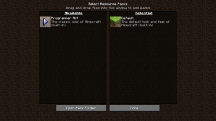 Minecraft - Selecting a Resource Pack