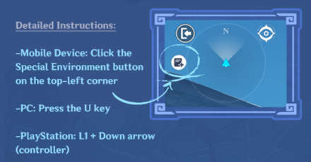 Genshin - Perilous Trail Gameplay - Click on the Button by the Minimap