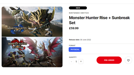 MH Rise Sunbreak - Nintendo UK Physical Preorder