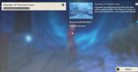 Genshin - Chasmic Maze Perilous Trail Walkthrough 1 - Enter the Chamber of Twisted Cranes Domain