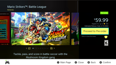 Mario Strikers Pre-order