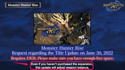 MH Rise Sunbreak - Sunbreak Weapon Balance Update