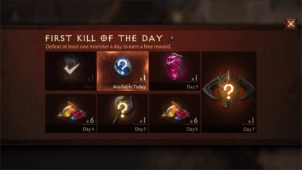 Diablo Immortal - First Kill of the Day