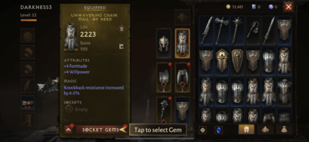Diablo Immortal - Select Equipment