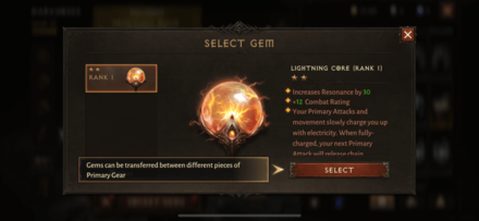 Diablo Immortal - Select Gem