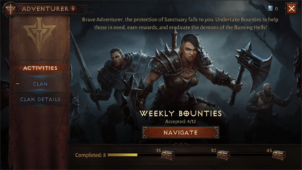 Diablo Immortal - Adventurer Hub