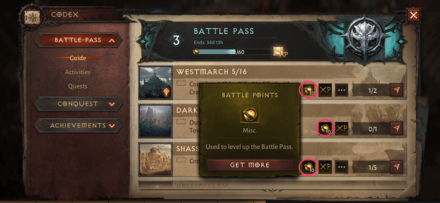 Battle Points Earned Rewards