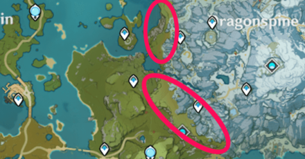 Genshin - Birch Wood Locations South of Ridge Watch