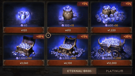 Diablo Immortal - Buy Currency from the Shop