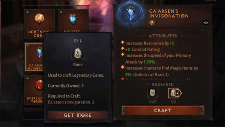 Diablo Immortal - Use Runes to Craft Legendary Gems