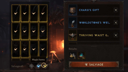 Diablo Immortal - Salvage Equipment