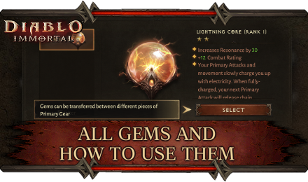 Diablo Immortal - All Gems and How to Use Them