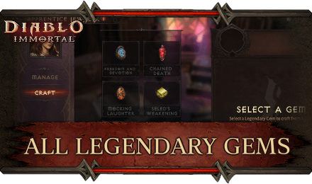 Diablo Immortal - List of All Legendary Gems