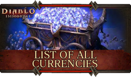 Diablo Immortal - List of All Currencies