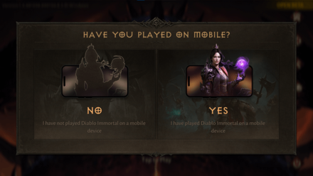 Diablo Immortal - Linking Mobile
