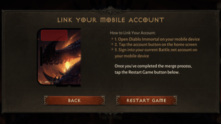 Diablo Immortal - Linking Mobile