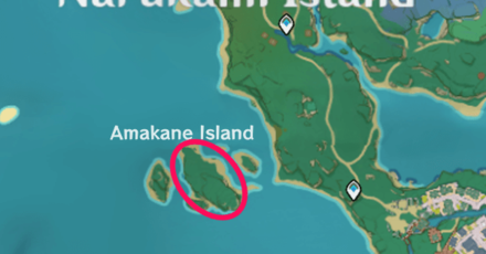 Genshin - Sakura Tree Yumemiru Wood Locations Amakane Island