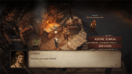 Diablo Immortal - Blacksmith Charsi Window