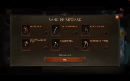 Demon Hunter Rank 10 Rewards