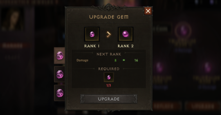 Diablo Immortal - Upgrading Gems