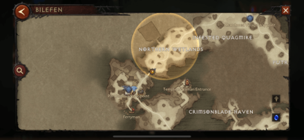 Active Bounty Map Gold Circle