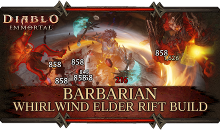 Diablo Immortal - Barbarian Whirlwind Elder Rift Build