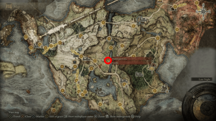 Elden Ring - Murkwater Cave Map Location