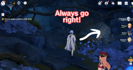Genshin - Try to Make Contact with Xiao - Always Go Right