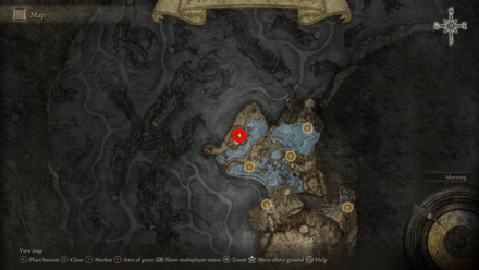 Elden Ring - Somber Smithing Stone 7 Deeproot Depths Ledge Map Location