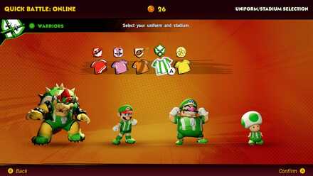 Choose from 5 different uniform colors